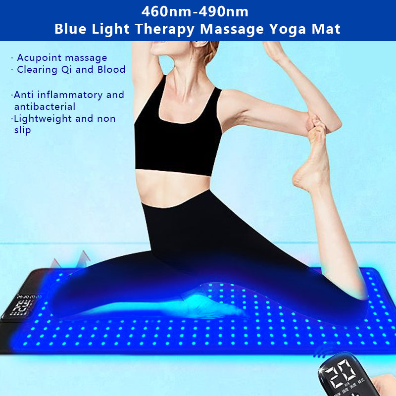 Tapis de yoga à message pour la thérapie par la lumière bleue