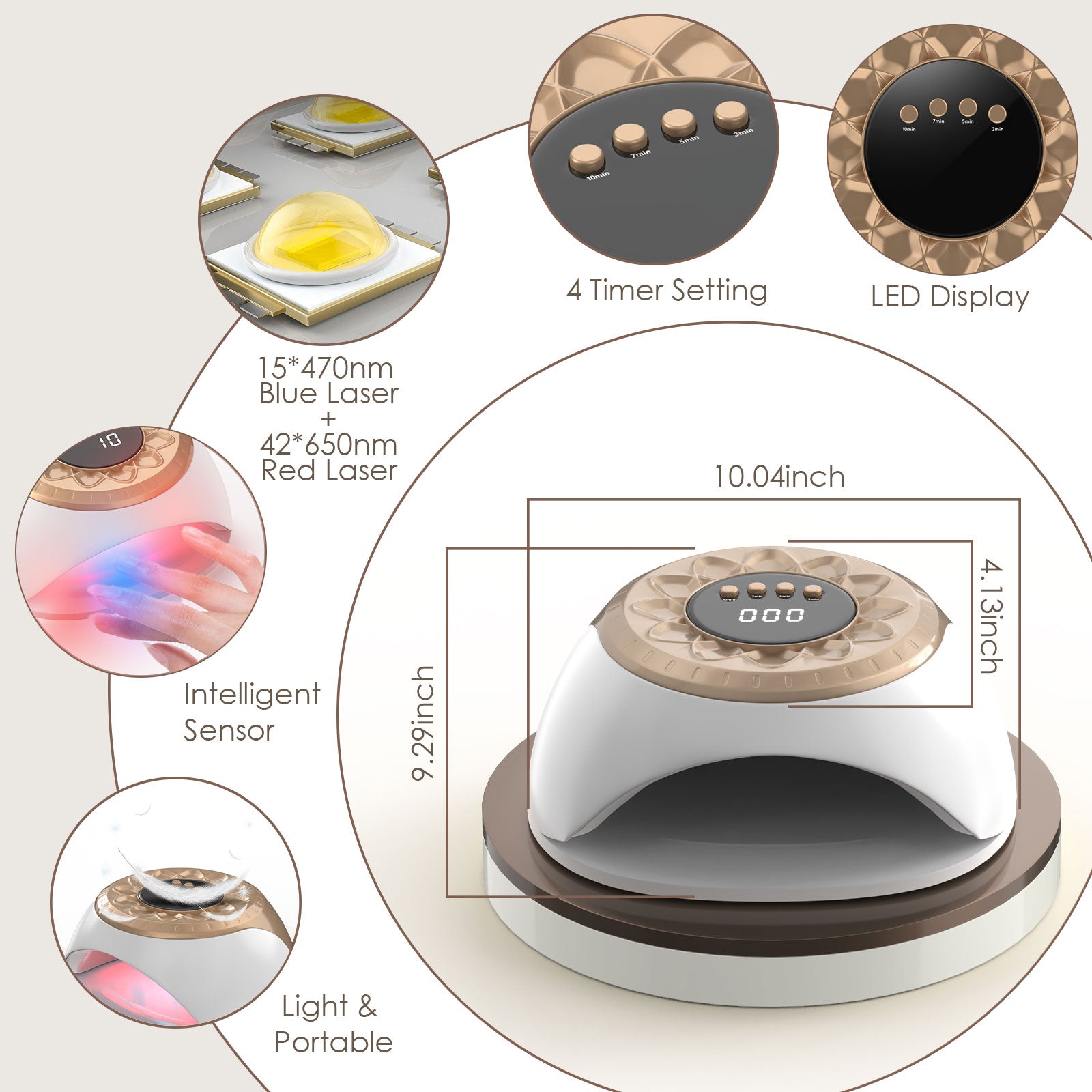 Gold KTS Nail Fungus Light pour les ongles multiples