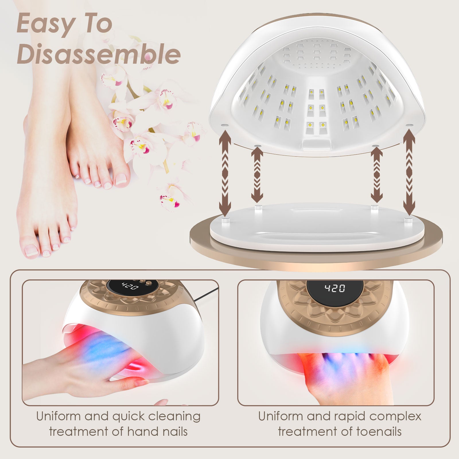 Gold KTS Nail Fungus Light pour les ongles multiples