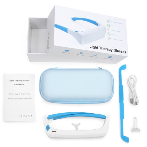 Blue White Led Light Pressure Sad Therapy Glasses