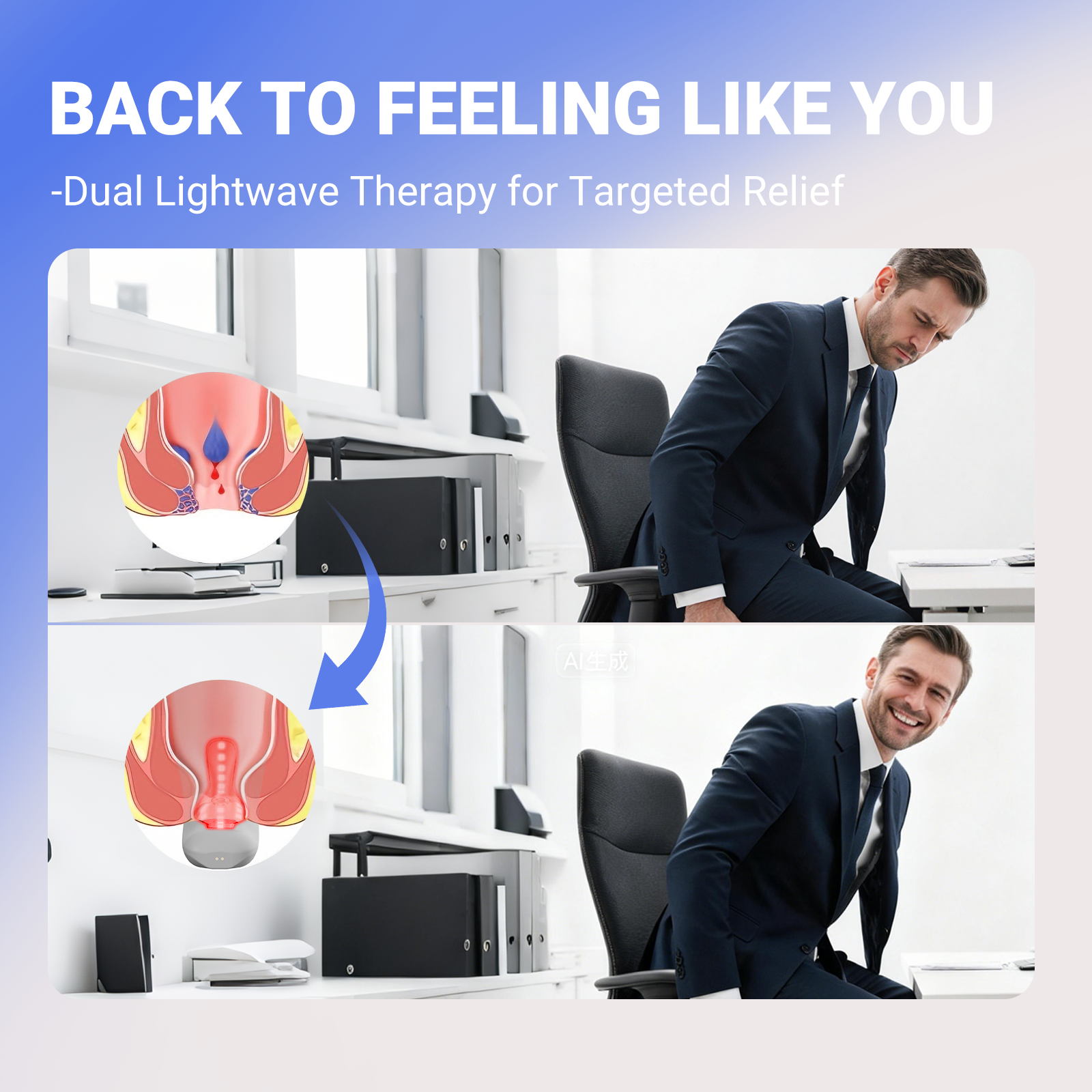 Appareil laser portable pour le traitement des hémorroïdes