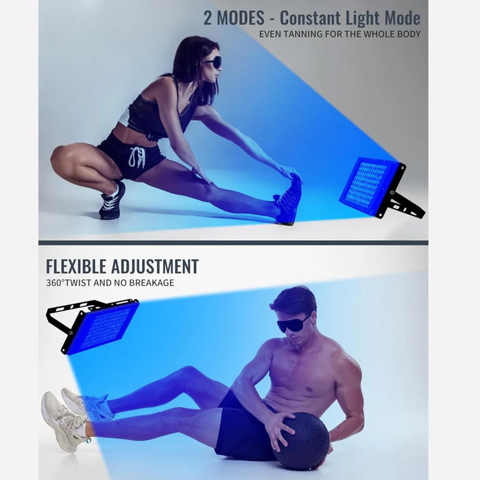 Solarium avec lampe de bronzage KTS pour le visage et le corps