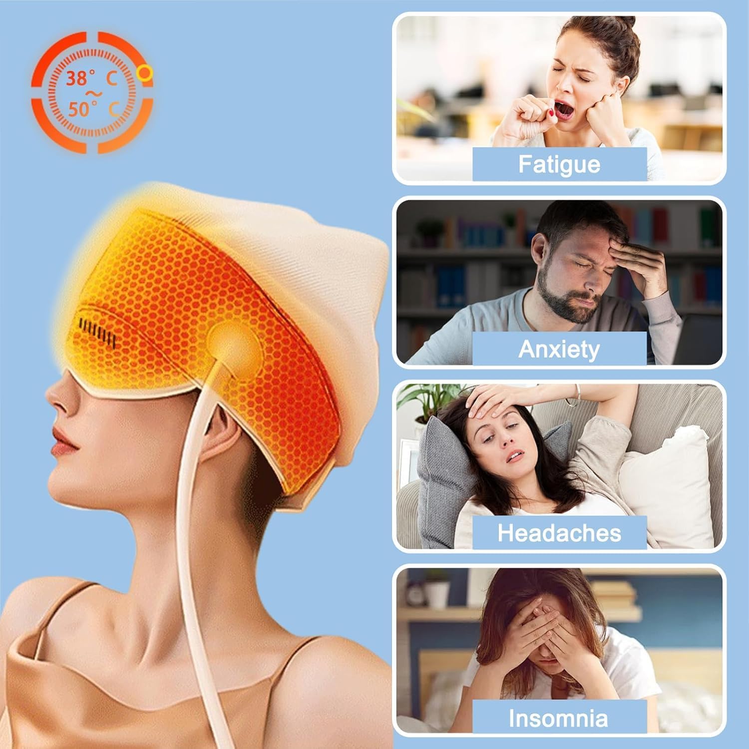 Masseur de tête électrique 360° à couverture complète