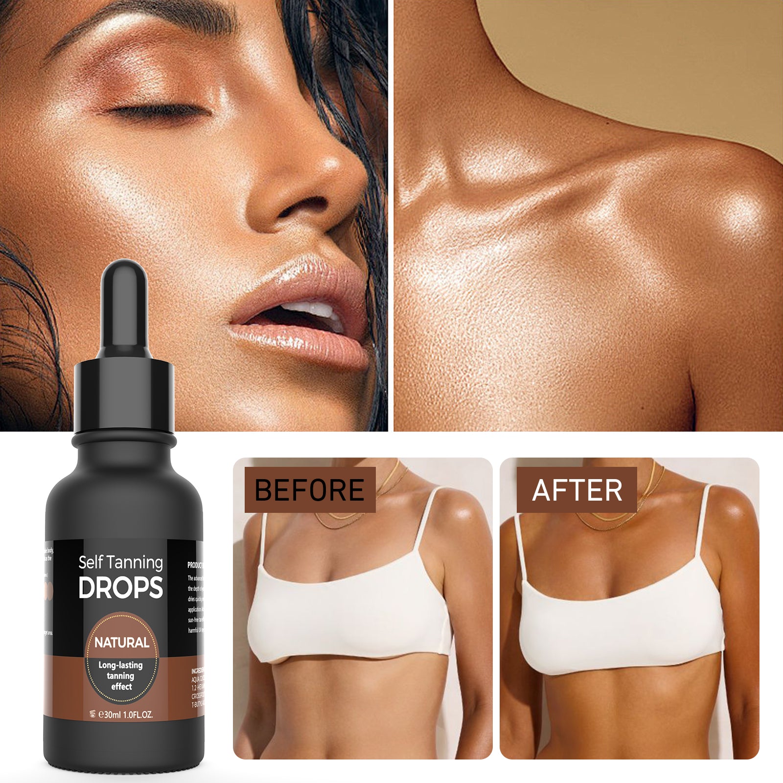 Concentré de bronzage sans soleil 30ml pour la maison x2 pièces